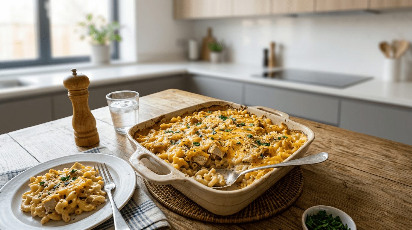 Ultimate Baked Chicken Mac & Cheese with Creamy Vegan Cheese: Comfort Food Made Lighter